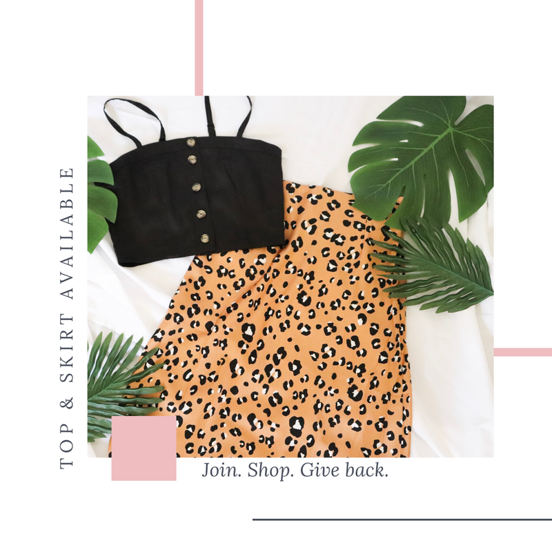 Cheetah Silk Midi Skirt